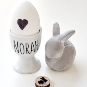 2 eierdopjes met naam