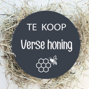 bord verse honing met honingraat patroon voor verkoop aan huis