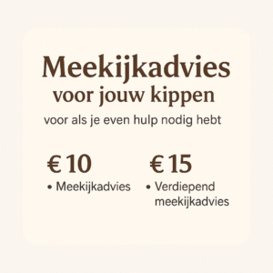 Persoonlijk advies voor jou kippen of situatie — Meekijkadvies