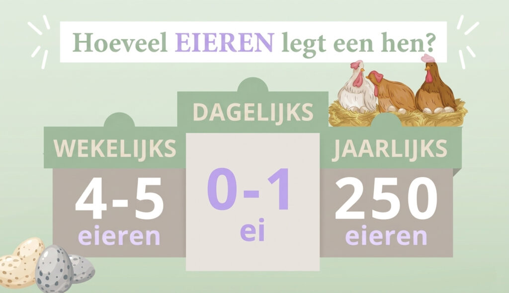 Hoeveel eieren legt een kip