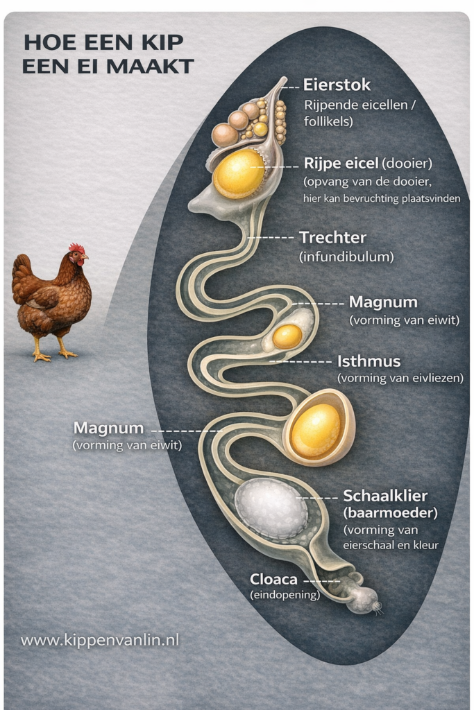 Hoe maakt een kip een ei